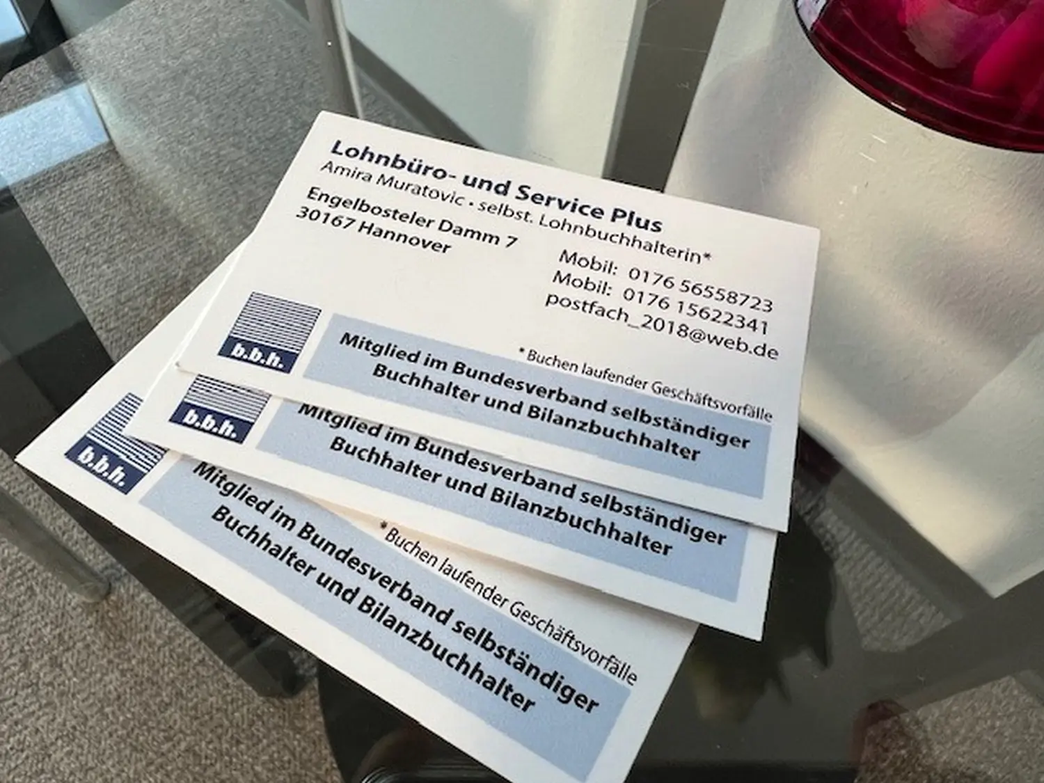 Visitenkarte von Lohn- und Büroservice Plus